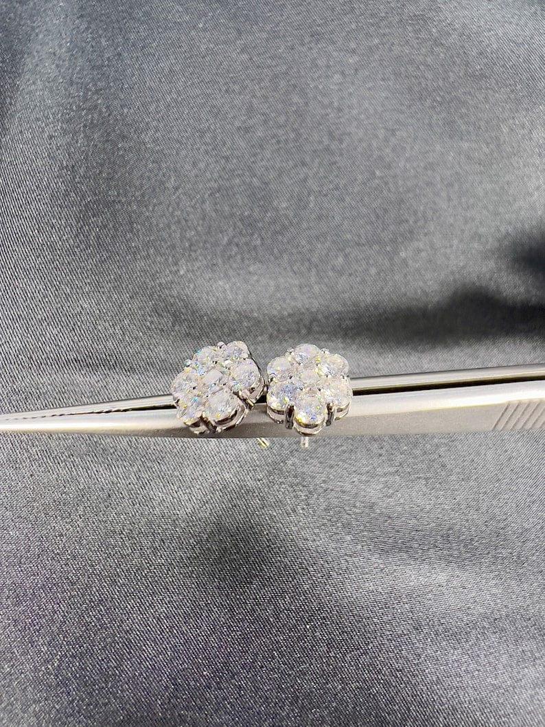 1.10 TCW Round Cut Lab Grown Diamond Screw Back Earring - JBR Jeweler