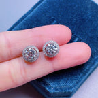 1.65 TCW Round Cut Lab Grown Diamond Halo Screw Back Earring - JBR Jeweler