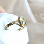 Oval Cut Lab Diamond Vintage Ring Set