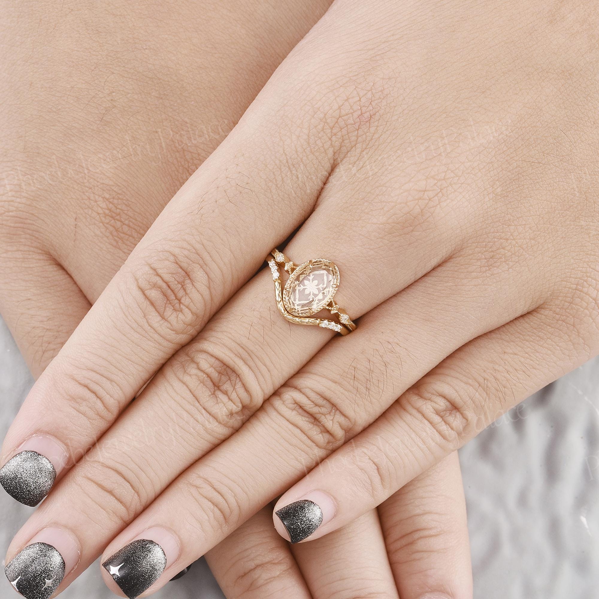1.90 CT Art Deco Ring Set for Women