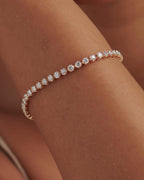 14k Solid Gold Classic Lab Grown Diamond Tennis Bracelet ( 10 Cents) - JBR Jeweler