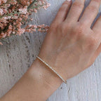 14k Solid Gold Lab Grown Diamond Tennis Bangle Bracelet - JBR Jeweler