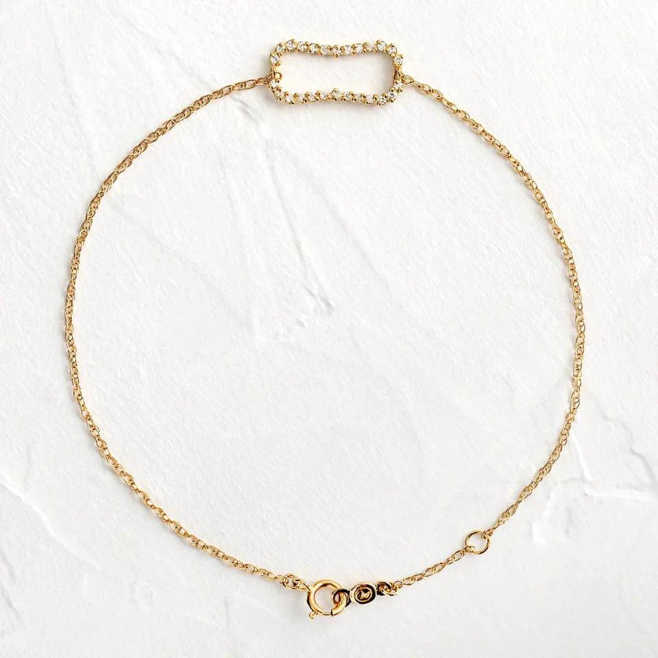 14k Solid Gold Lab Grown Diamonds Keeper Bracelet - JBR Jeweler