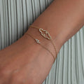 14k Solid Gold Lab Grown Dusting Dainty Bracelet - JBR Jeweler