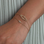 14k Solid Gold Lab Grown Dusting Dainty Bracelet - JBR Jeweler