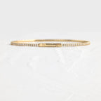 14k Solid Gold Round Shaped Lab Grown Tennis Wisp Bracelet - JBR Jeweler