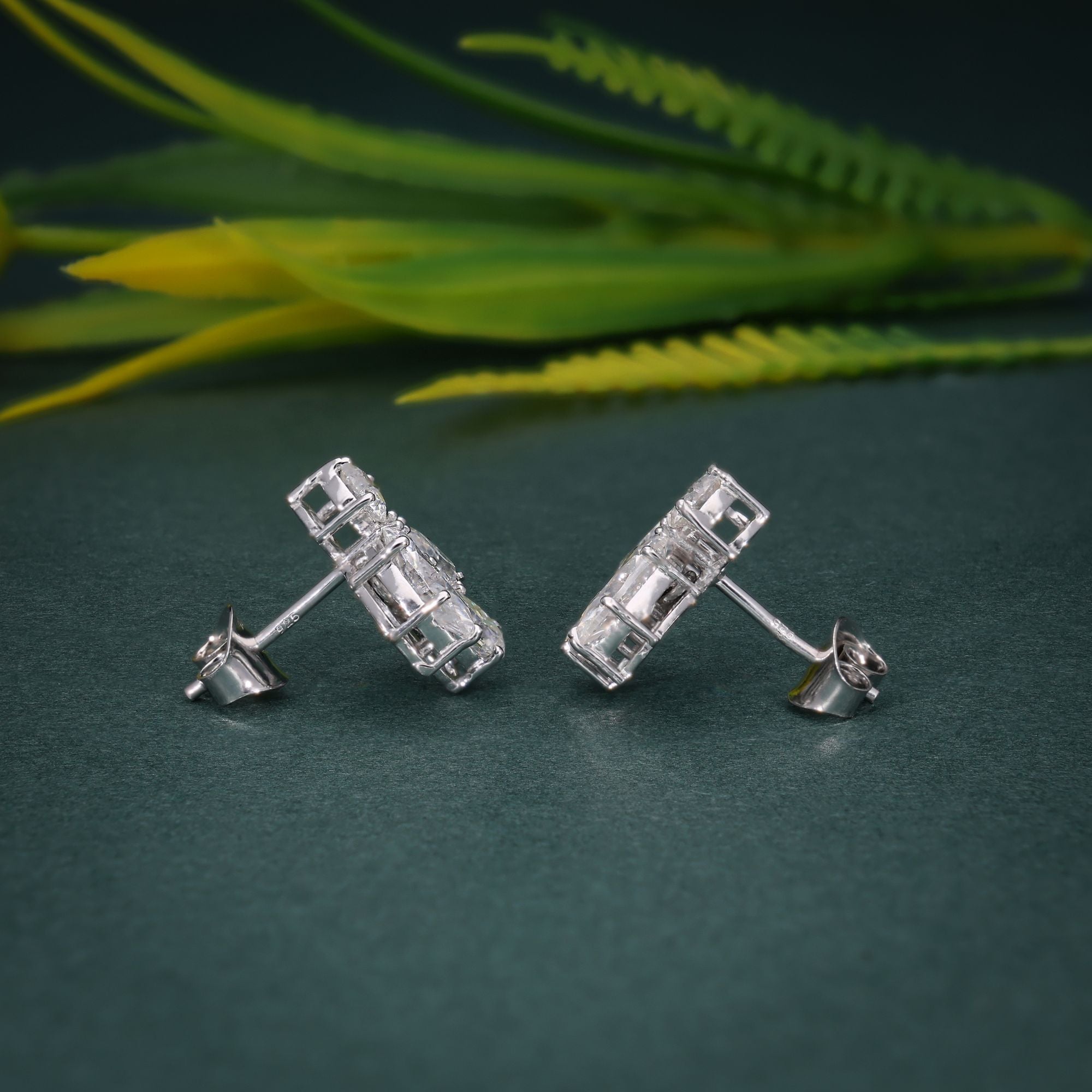 14k Gold Lab-Grown Pear & Marquise Diamond Earrings