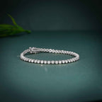 14k Solid Gold Classic Lab Grown Diamond Tennis Bracelet ( 5 Cents)