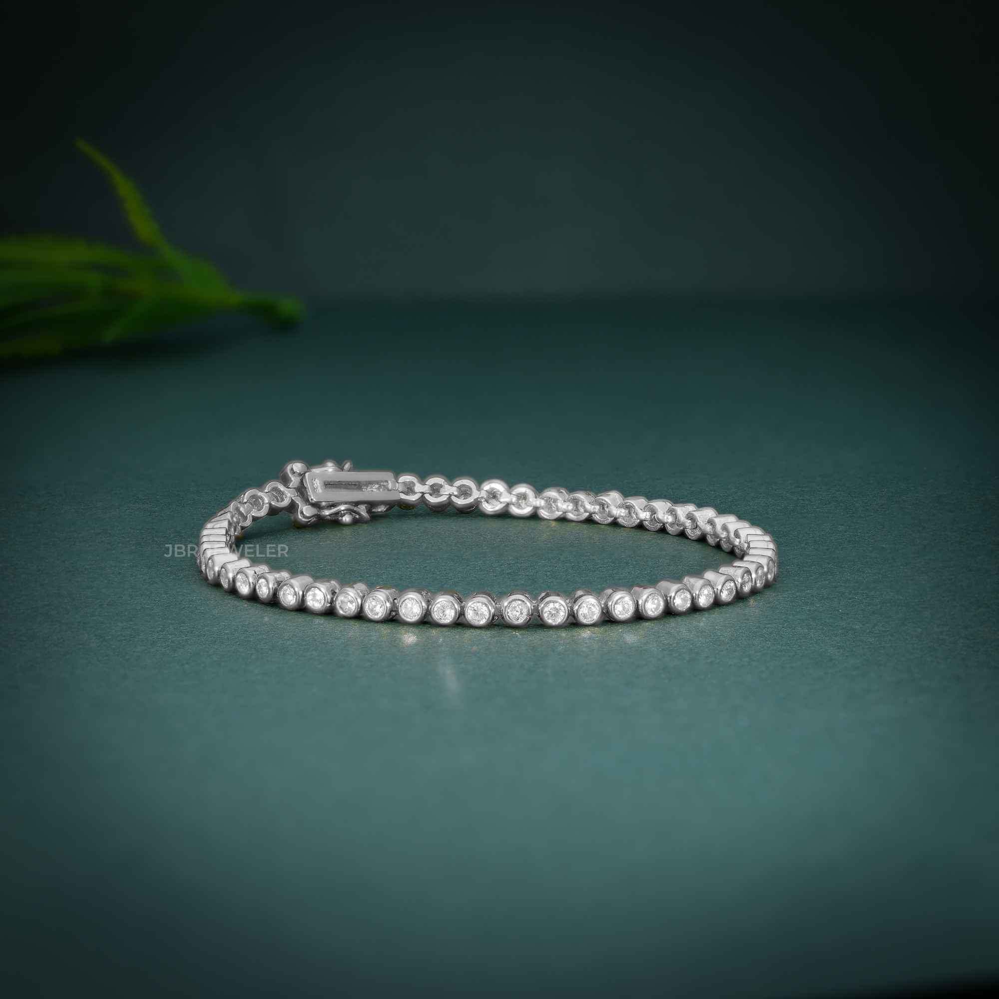 14k Solid Gold Classic Lab Grown Diamond Tennis Bracelet ( 5 Cents)