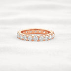 2 CT Round Shaped 3MM Lab Grown diamond Full Eternity Wedding Ring - JBR Jeweler