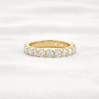 2 CT Round Shaped 3MM Lab Grown diamond Full Eternity Wedding Ring - JBR Jeweler