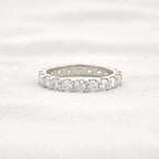 2 CT Round Shaped 3MM Lab Grown diamond Full Eternity Wedding Ring - JBR Jeweler