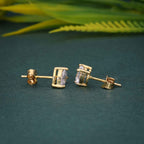 2.00Ct Heart Shape Created Diamond Real 14K Yellow Gold Earrings Studs Screw Back