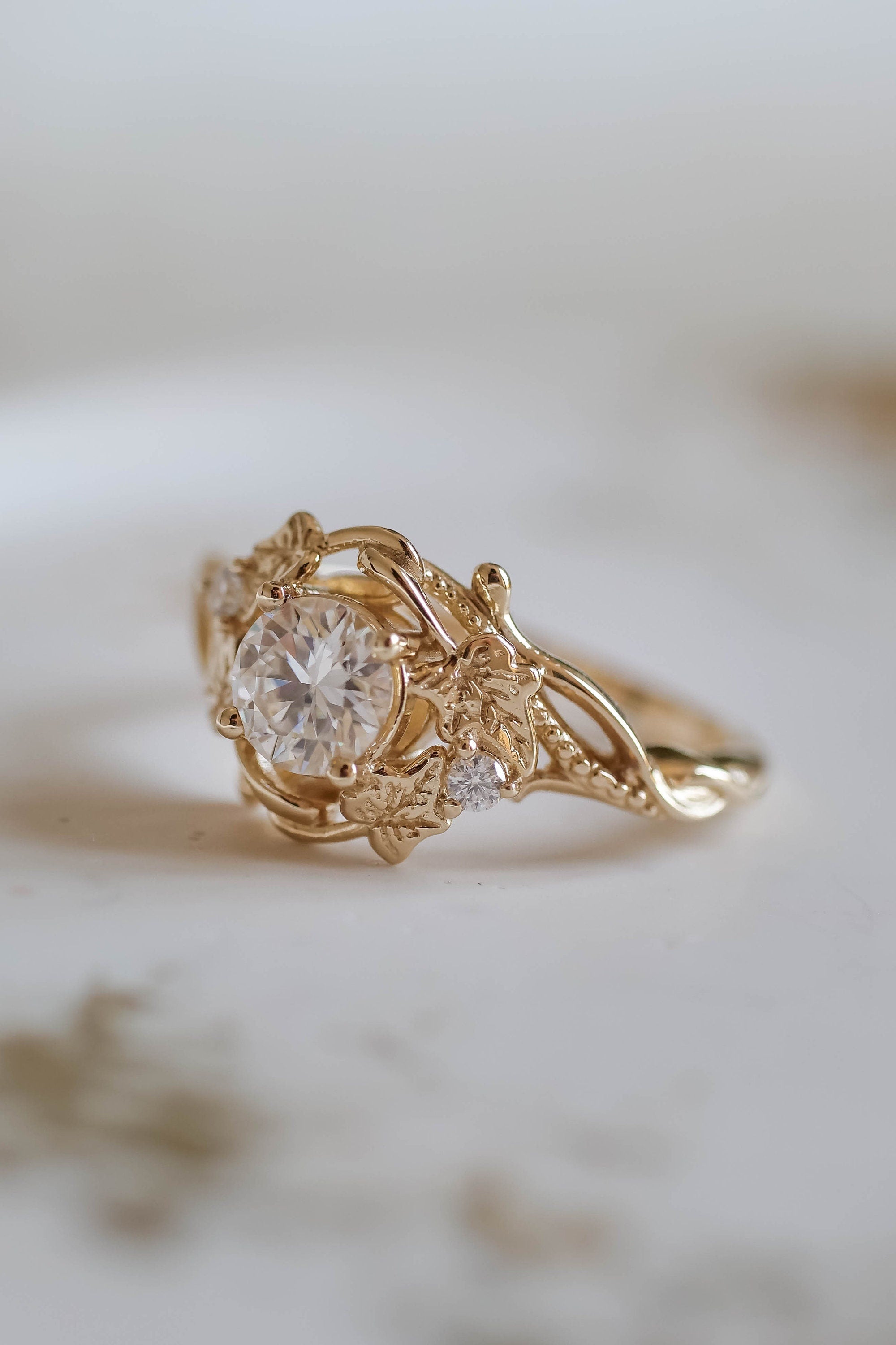 2.10 CT Eco Chic Ivy Leaf Lab Diamond Ring