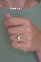 2.10 CT Nature Inspired Lab Engagement Ring