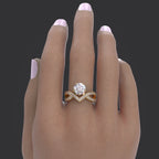 Elegant 2.50 CT Lab Diamond Pave Engagement Ring