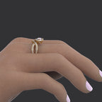 2.50 CT Round Lab Diamond Ring with Pave Brilliance