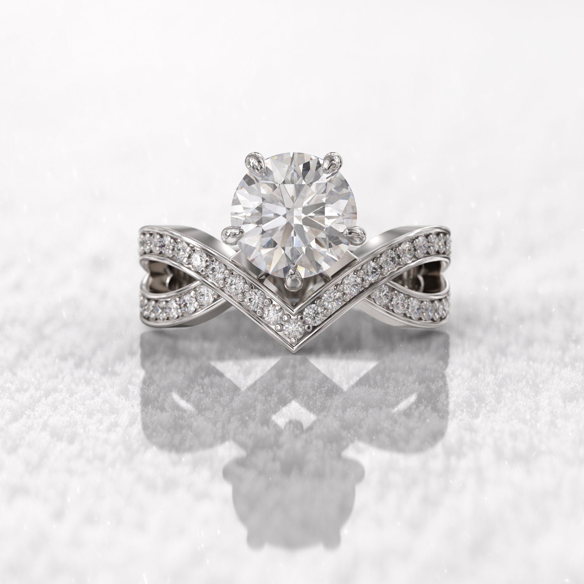 2.50 CT Pave Engagement Ring with Lab-Grown Sparkle