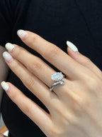 A bold 3.25 CT oval lab diamond ring for forever