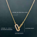 14k Gold Paperclip Diamond Charm Everyday Necklace