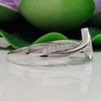 Diamond Bypass Engagement Ring in a swirl design