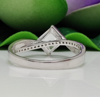 Lab-Created Diamond Swirl Engagement Ring