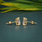 Princess Cut Lab Grown Diamond Screw Back Earring