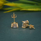 Princess Cut Lab Grown Diamond Screw Back Earring