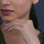 Round/Baguette Cut Dainty Lab Grown Wedding Ring