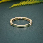 Round/Baguette Cut Dainty Lab Grown Wedding Ring