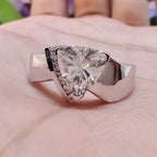 Euro Style Trillion Cut Lab-Grown Diamond Men’s Ring
