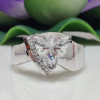 Trillion Cut Lab-Grown Diamond Euro Style Engagement Band