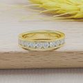 Round Cut Lab Grown-CVD Diamond Channel Setting Wedding Band Ring - JBR Jeweler